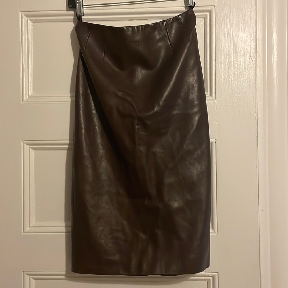 John Galliano genuine leather skirt